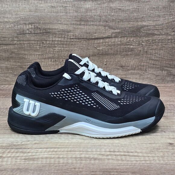 Wilson Other - Wilson Rush Pro 4.0 Men's Size 8 Black White Gray Court Tennis Pickleball Shoes